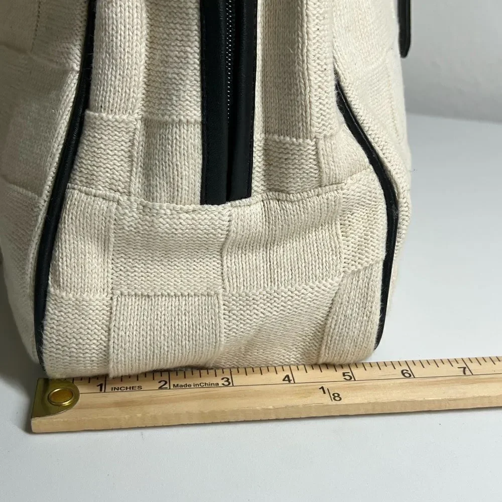 Rare NWOT Cotton/ Leather Bohemian Duffle Bag Made in Switzerland